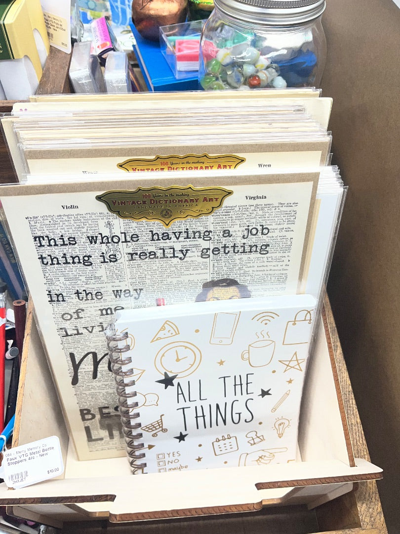 VTG Dict. Pages with Art & Fun Words-New