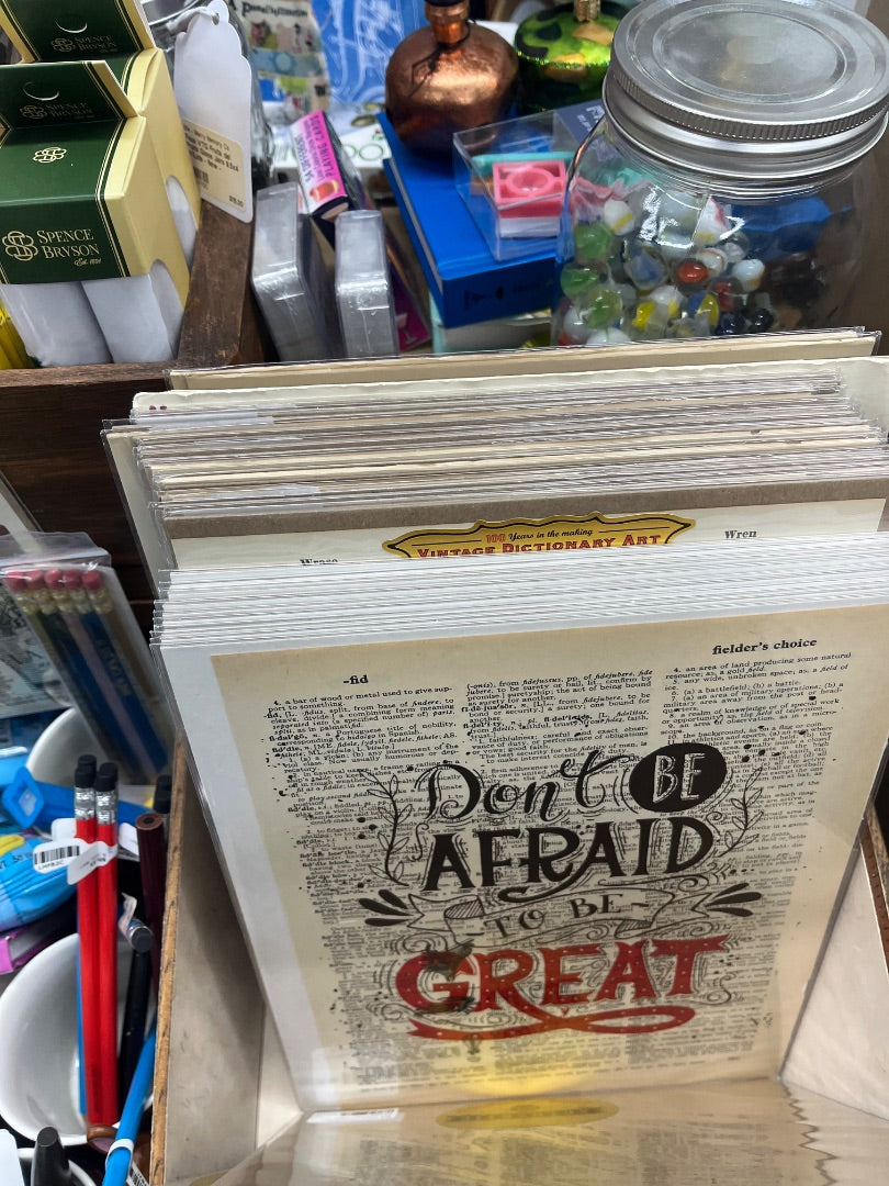 VTG Dictionary Pages with Art-New