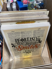VTG Dictionary Pages with Art-New