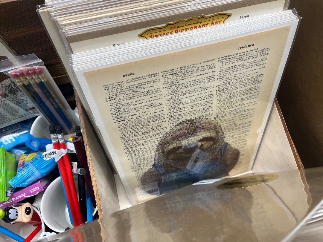 VTG Dictionary Pages with Art-New