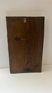 Hand-carved solid wood wall art