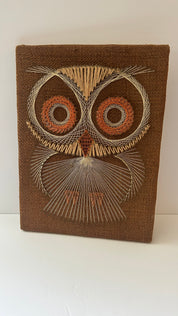 Vintage 70's String Art Owl Design | Nails and String Art | MCM Boho retro bird