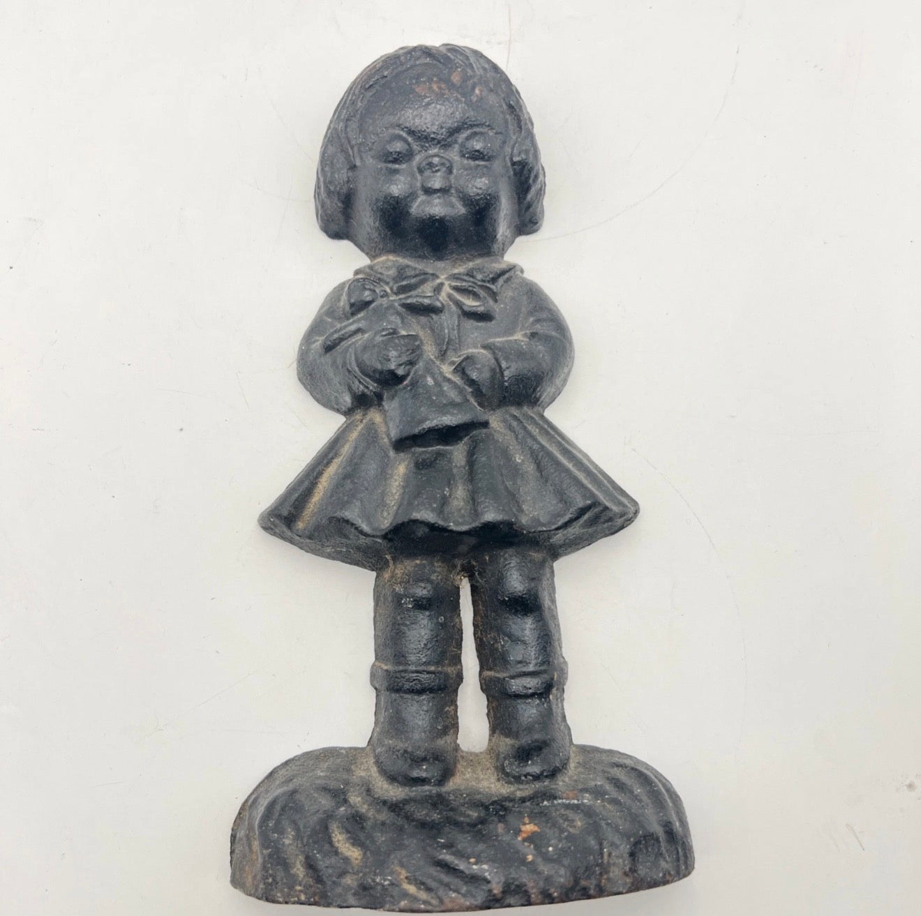 9.5” Antique Hubley Grace Drayton Cast Iron Door Stop Campbell’s Dolly