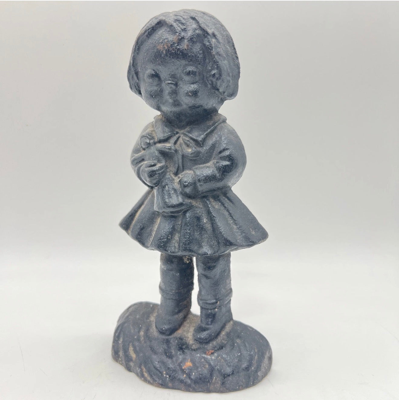 9.5” Antique Hubley Grace Drayton Cast Iron Door Stop Campbell’s Dolly
