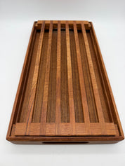 15x8” Kalmar 2 pc Teak Bread Slicing Tray Danish Modern