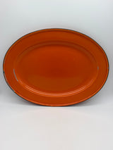 18x13” Orange Enamelware Tray Oval