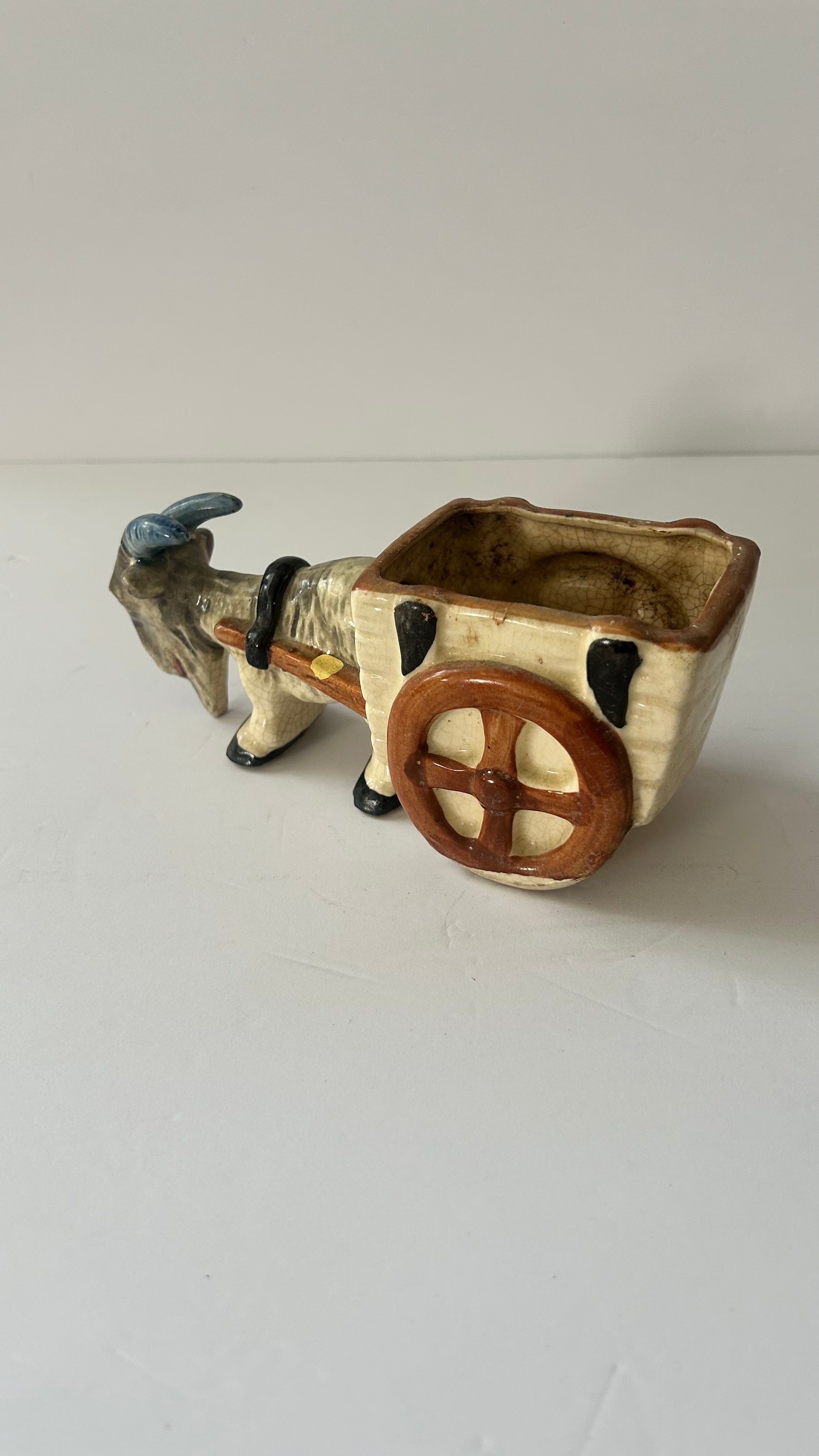 Ceramic goat planter  Hand Painted Vintage MCM