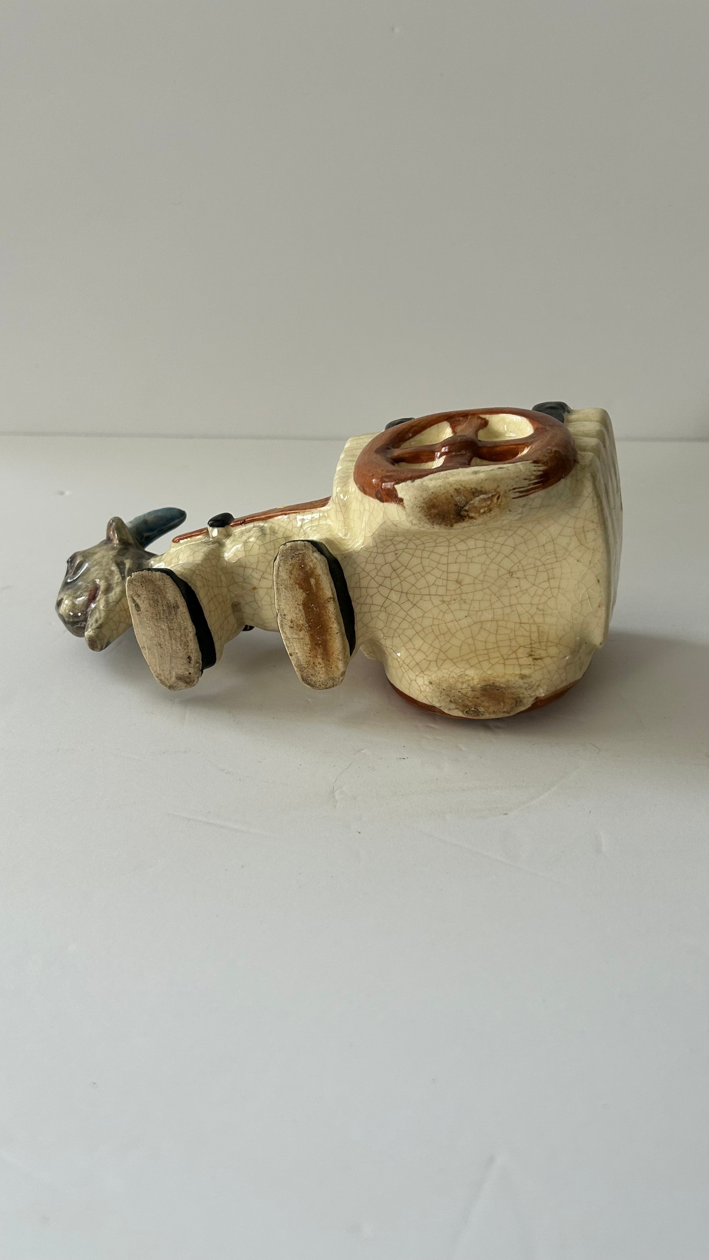 Ceramic goat planter  Hand Painted Vintage MCM