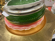 VTG GR. Depression Glass Swirl Plate 8"