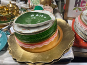 VTG GR. Depression Glass Swirl Plate 8"