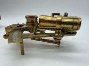 6” Vintage Nautical Marine Instrument  London Solid  Brass Sextant Astrolabe Model