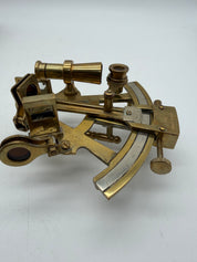 6” Vintage Nautical Marine Instrument  London Solid  Brass Sextant Astrolabe Model