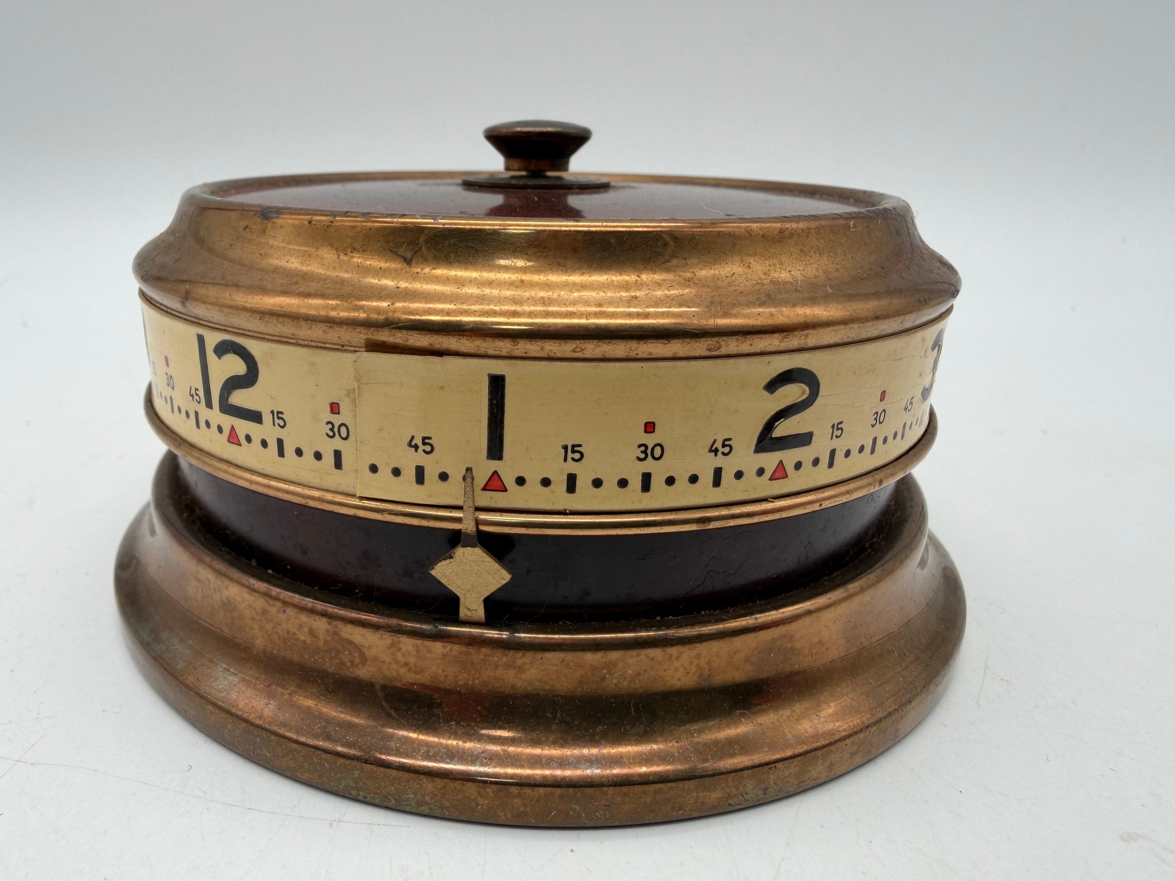 5”  Florn Co. Rotary Tape / Drum Desk Clock  1940’s