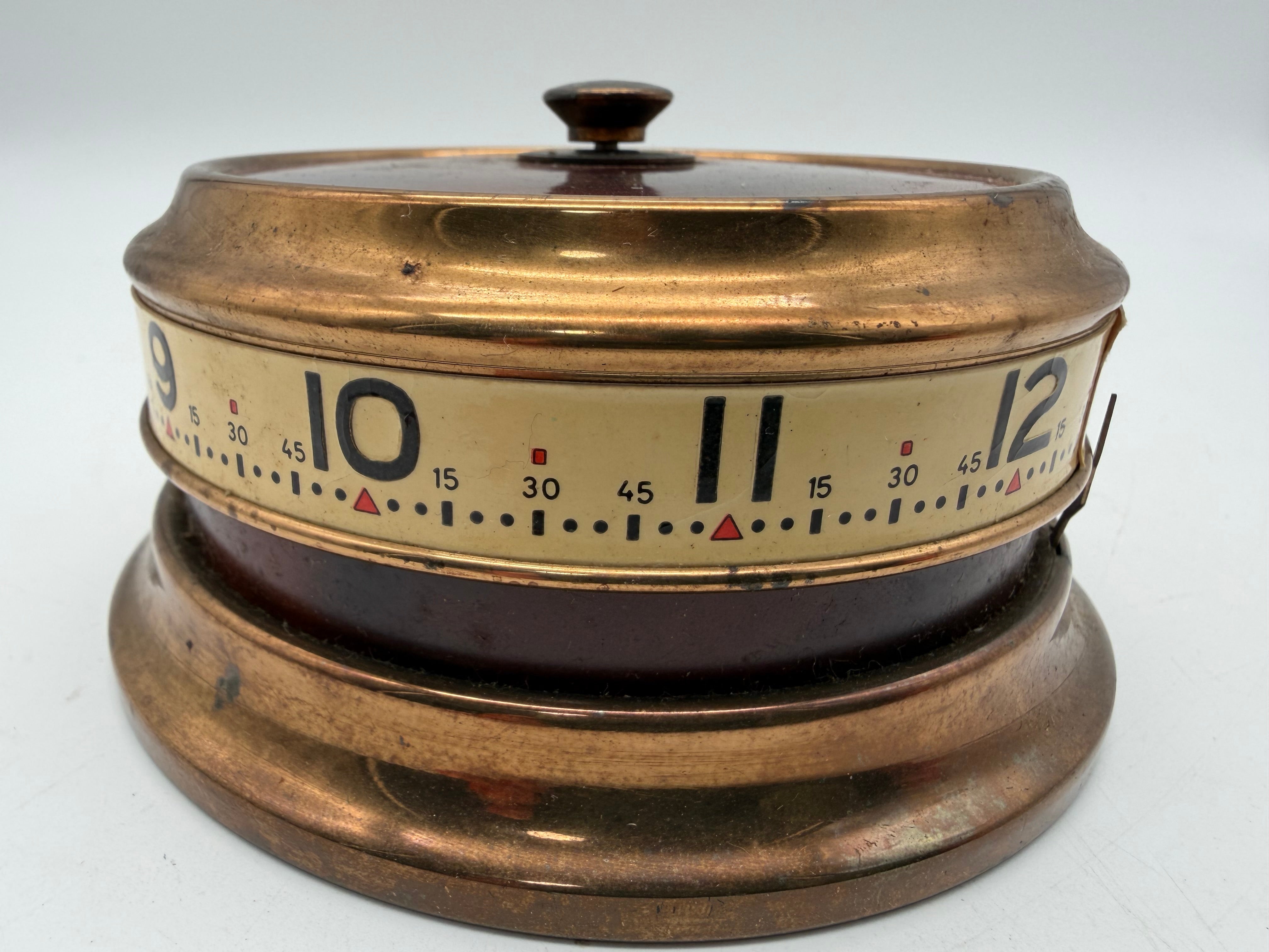 5”  Florn Co. Rotary Tape / Drum Desk Clock  1940’s