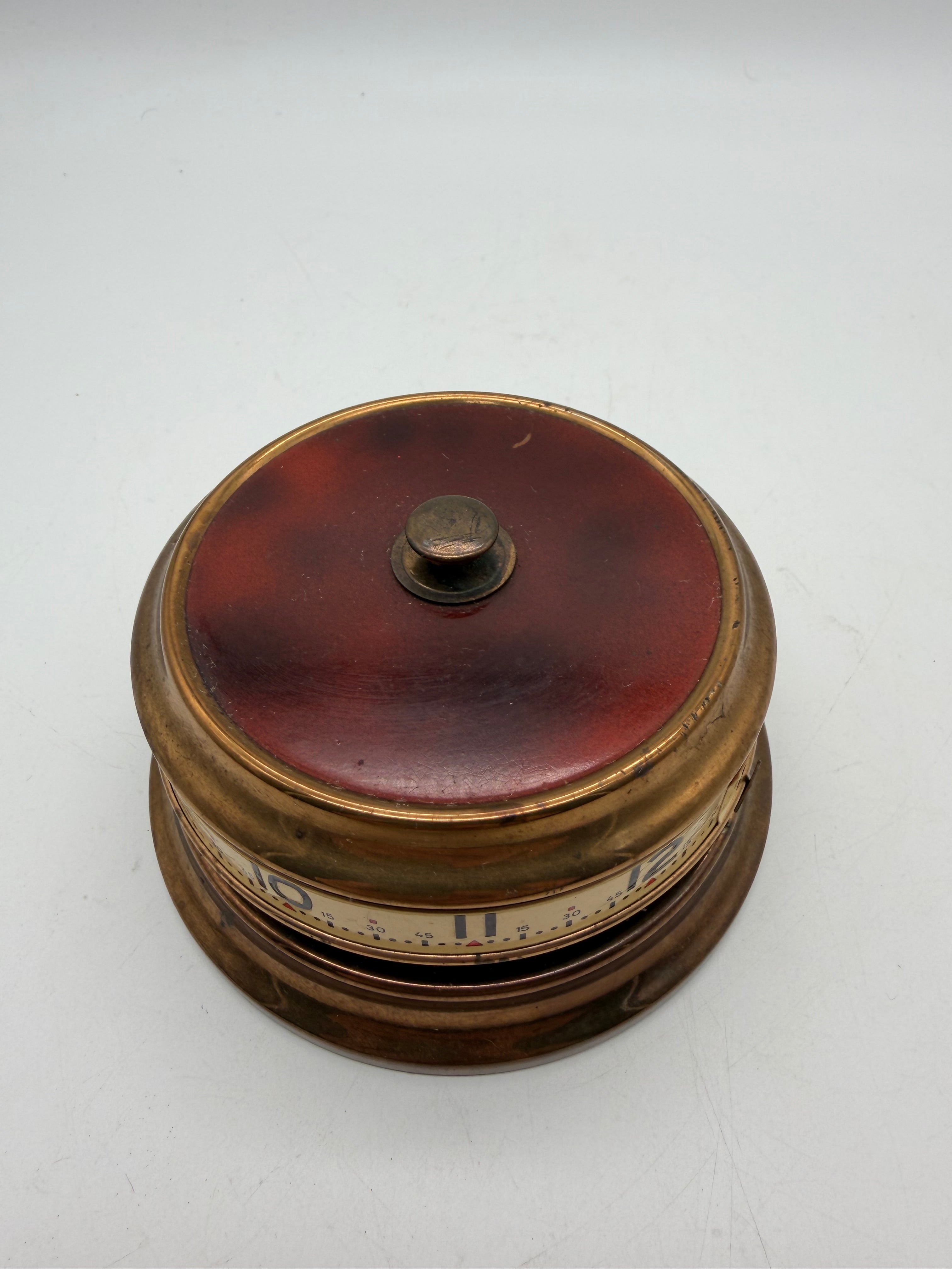 5”  Florn Co. Rotary Tape / Drum Desk Clock  1940’s