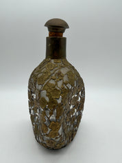 9” Japanese Bronze Ormolu pinch Bottle Hollywood Regency Cherry blossom