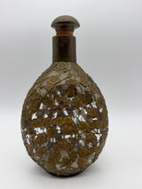 9” Japanese Bronze Ormolu pinch Bottle Hollywood Regency Cherry blossom