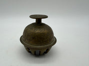 2” Vintage Indian Brass  claw  Bell Floral Engraved Hanging Temple Bell