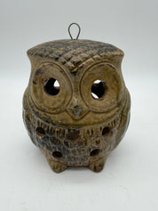 6” Owl Luminary Hanging Japan Vintage Candle Holder