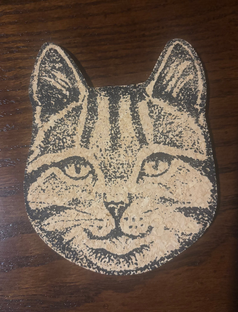 Cork Kitty Coaster — alternate view