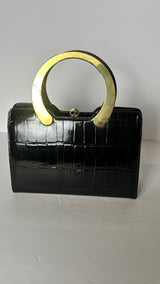 MCM Block patent leather  purse