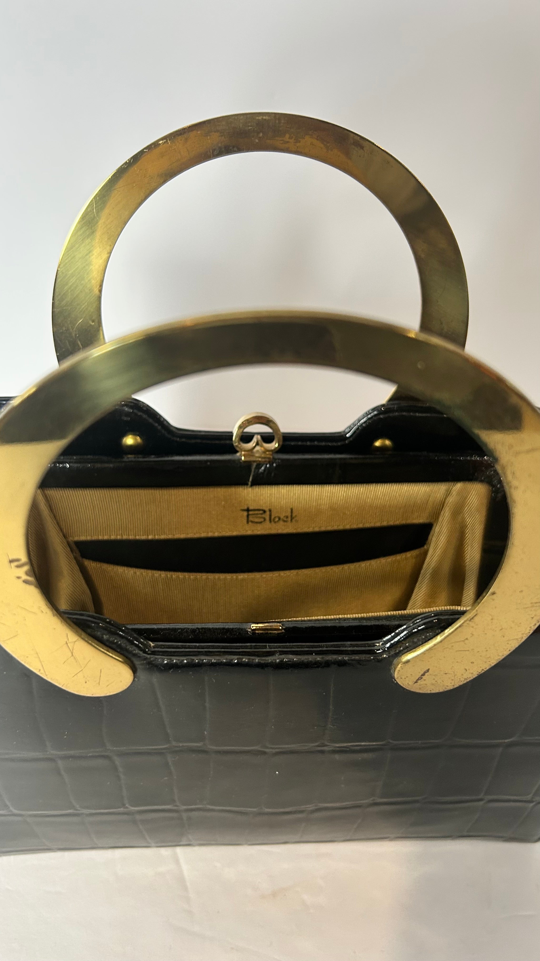 MCM Block patent leather  purse