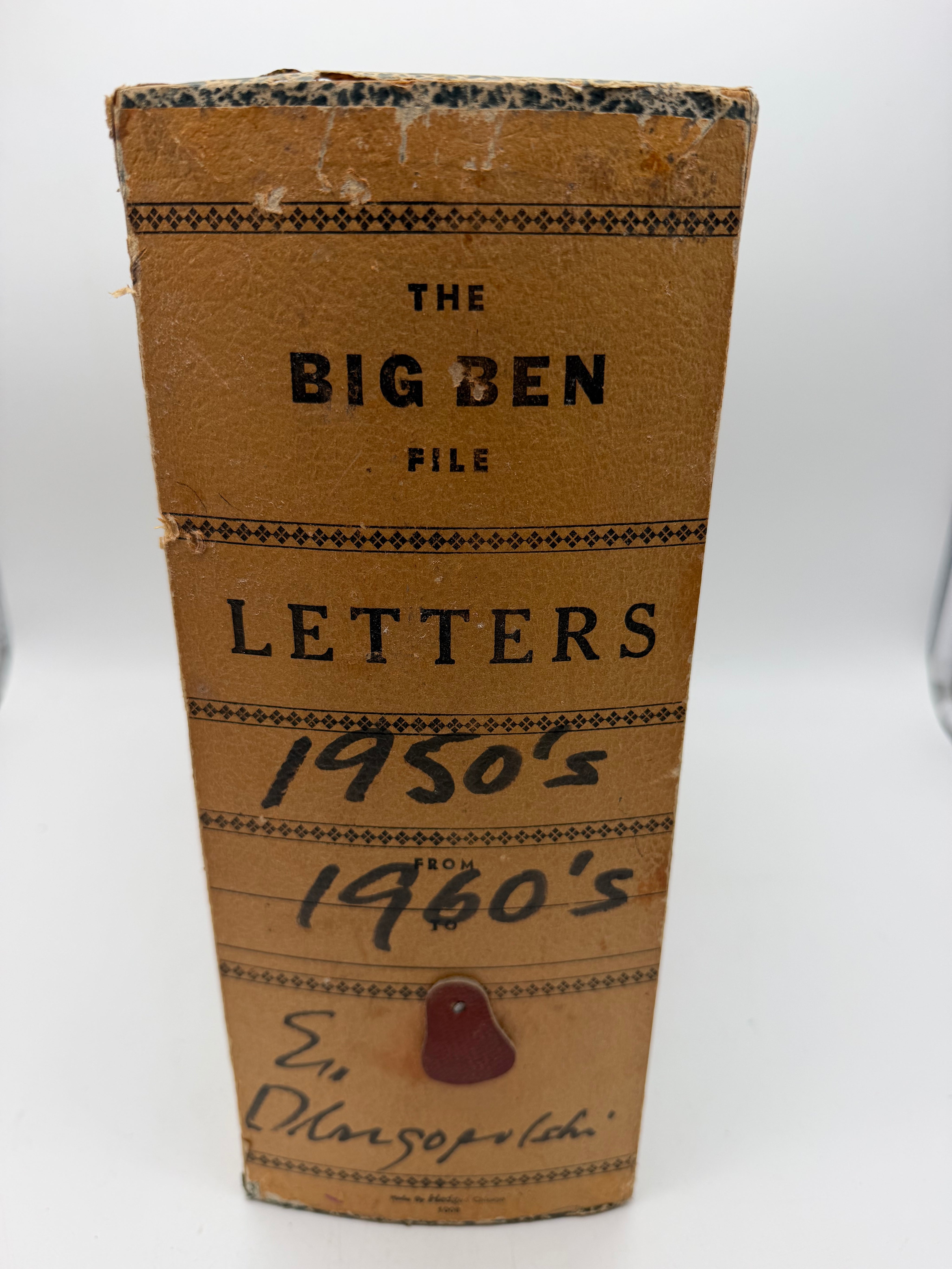 12” x 5” Big Ben 1950’s File Box
