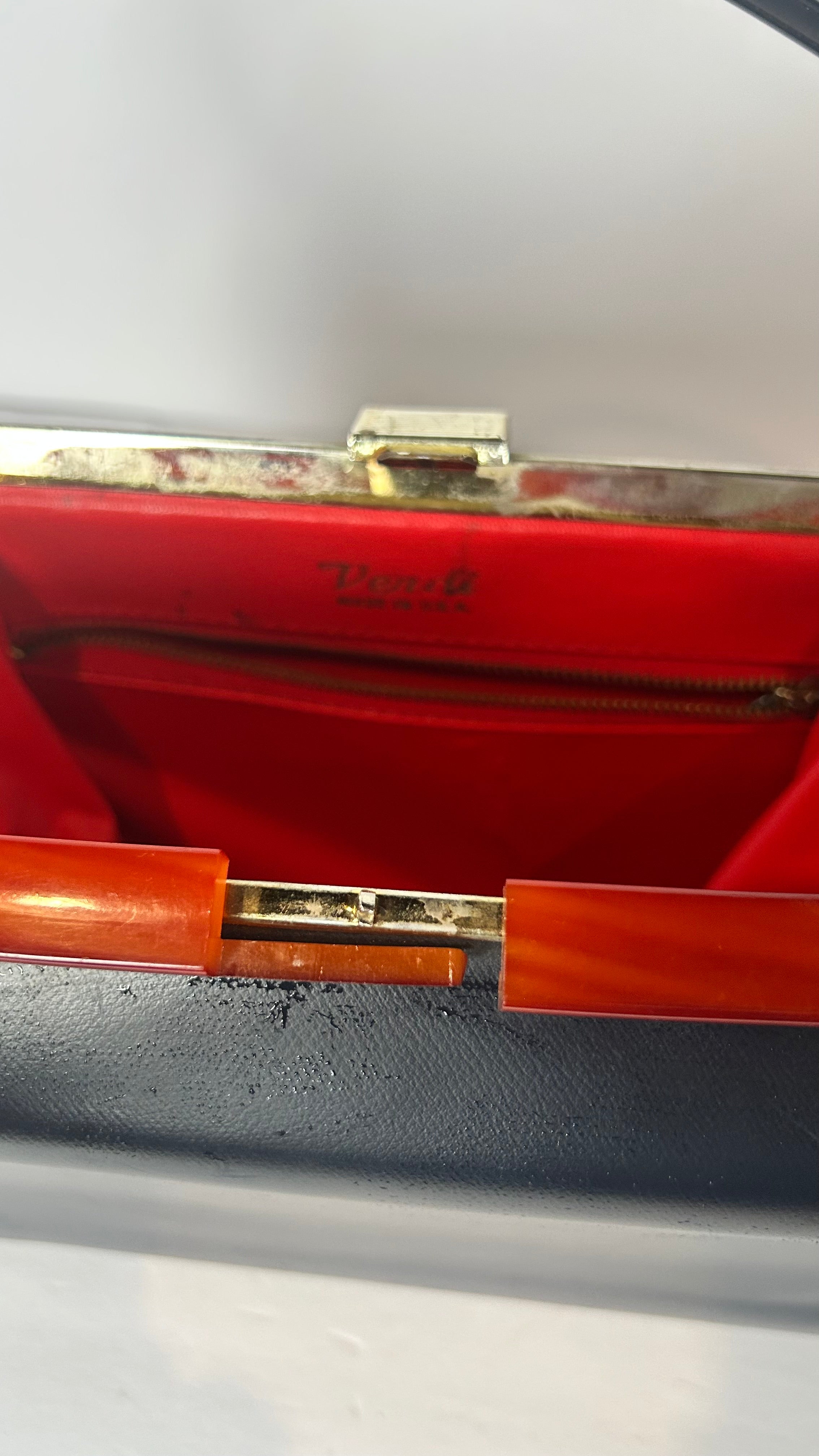 MCM Bakelite closure purse