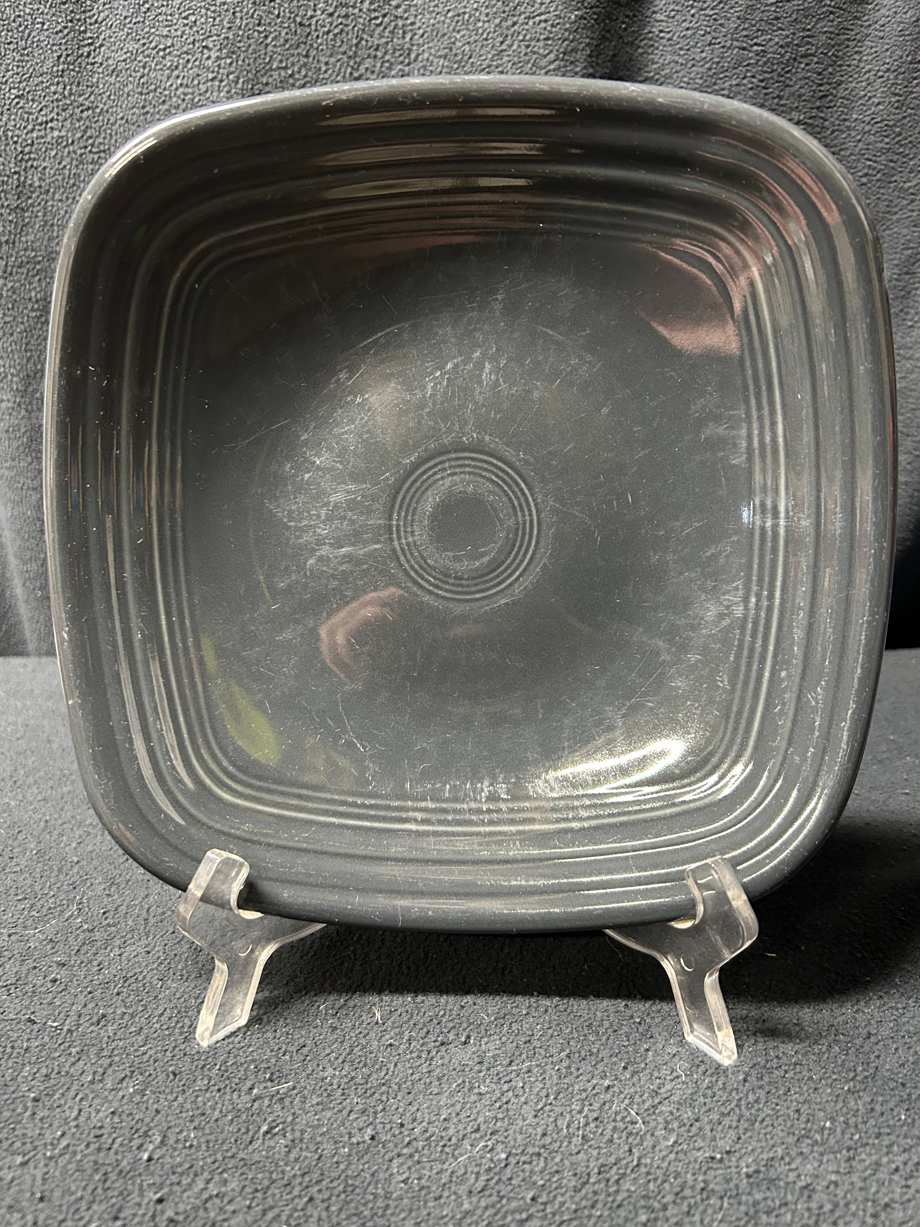 Square Gray Fiesta Dinner Plate