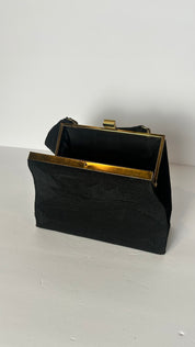 MCM black Cordé clasp handbag