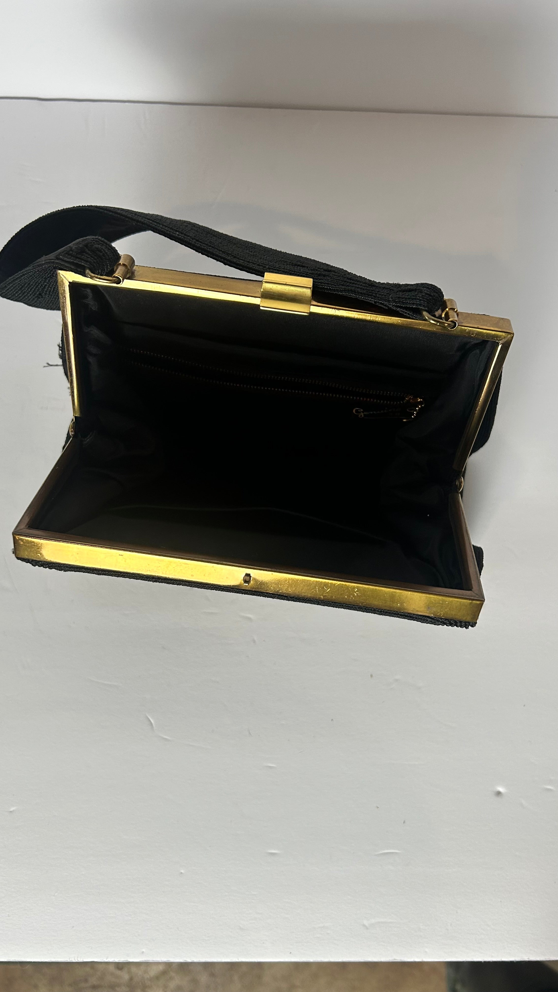 MCM black Cordé clasp handbag