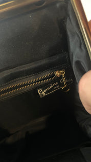 MCM black Cordé clasp handbag