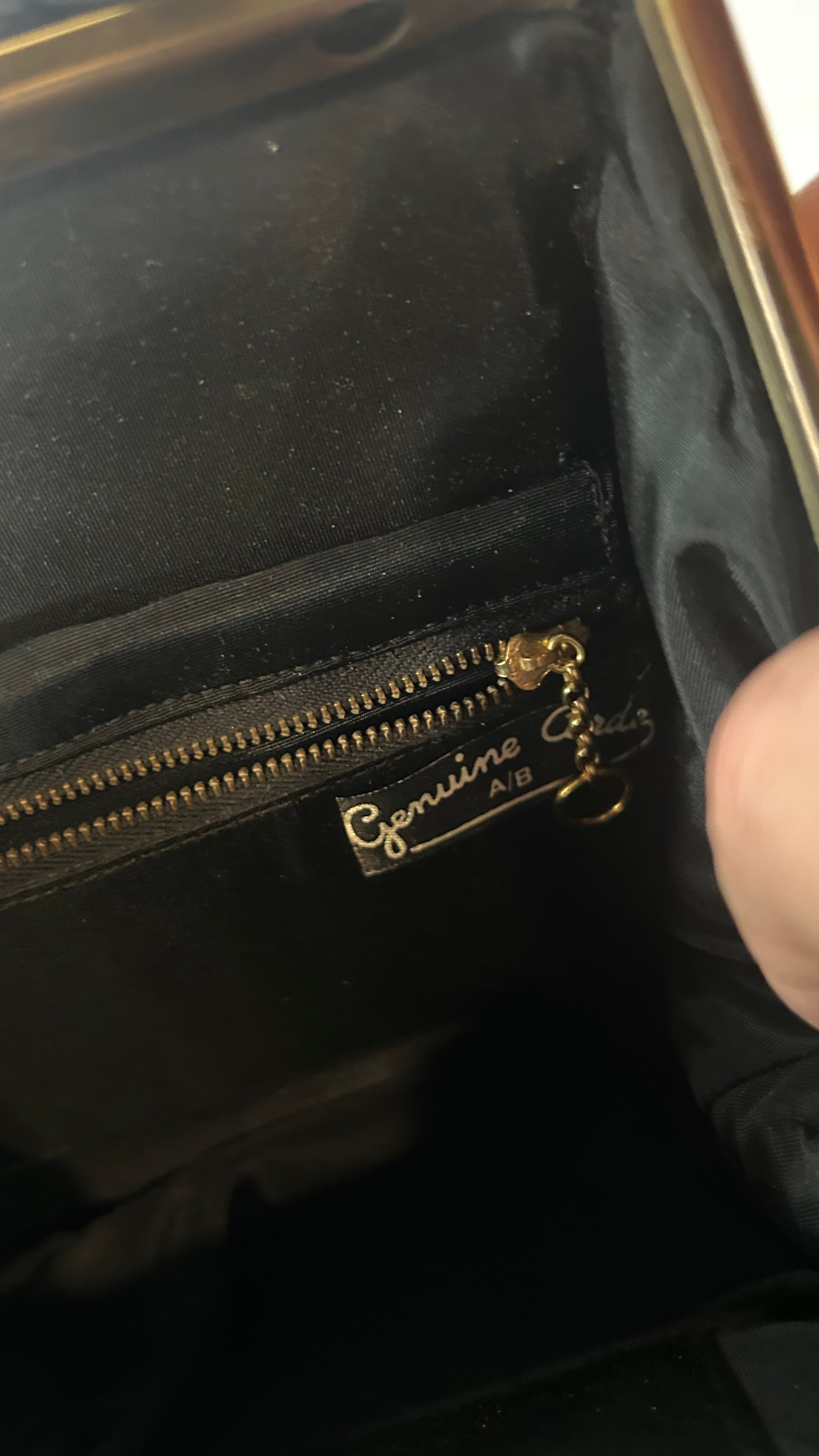 MCM black Cordé clasp handbag