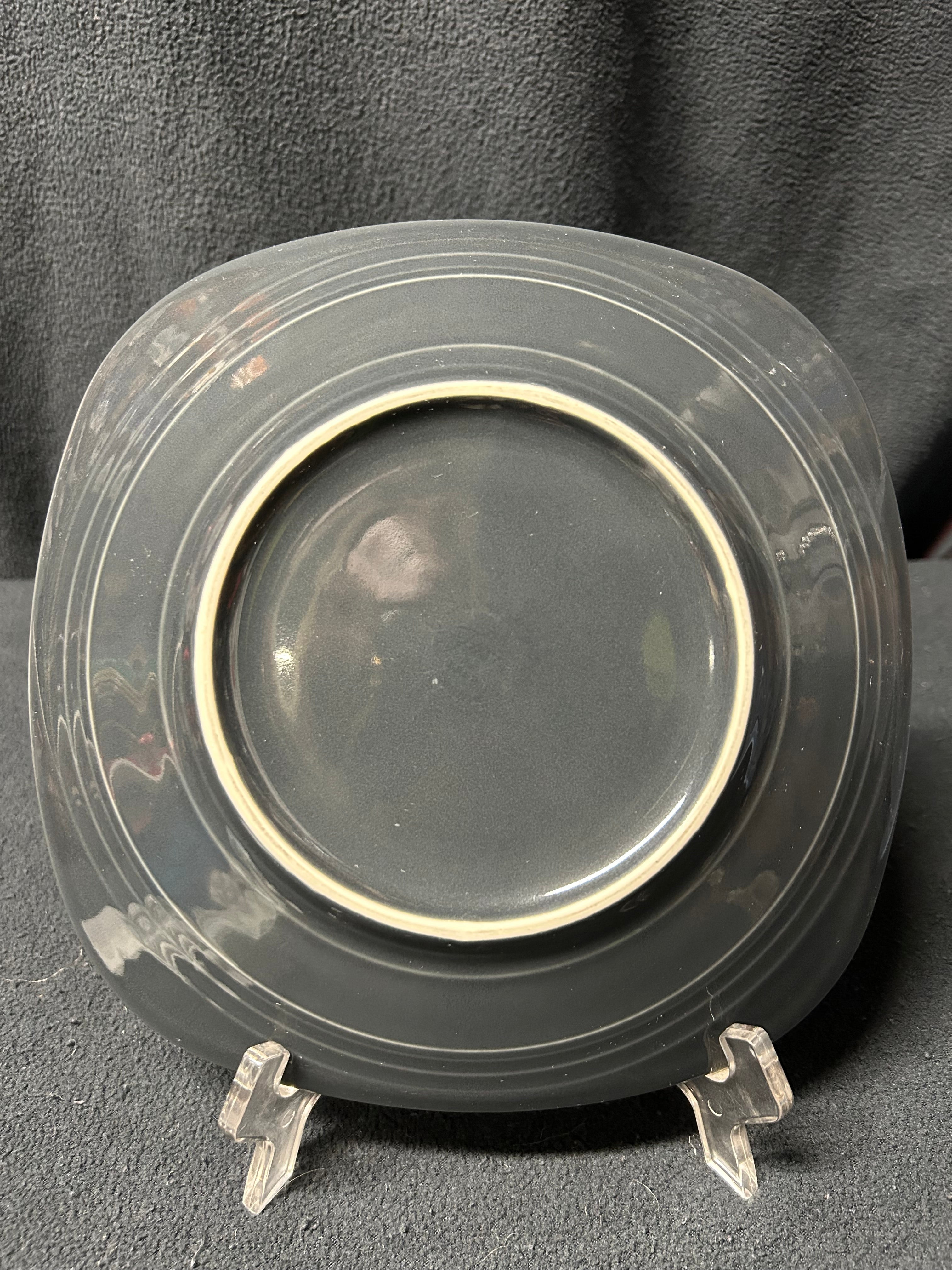 Square Gray Fiesta Dinner Plate