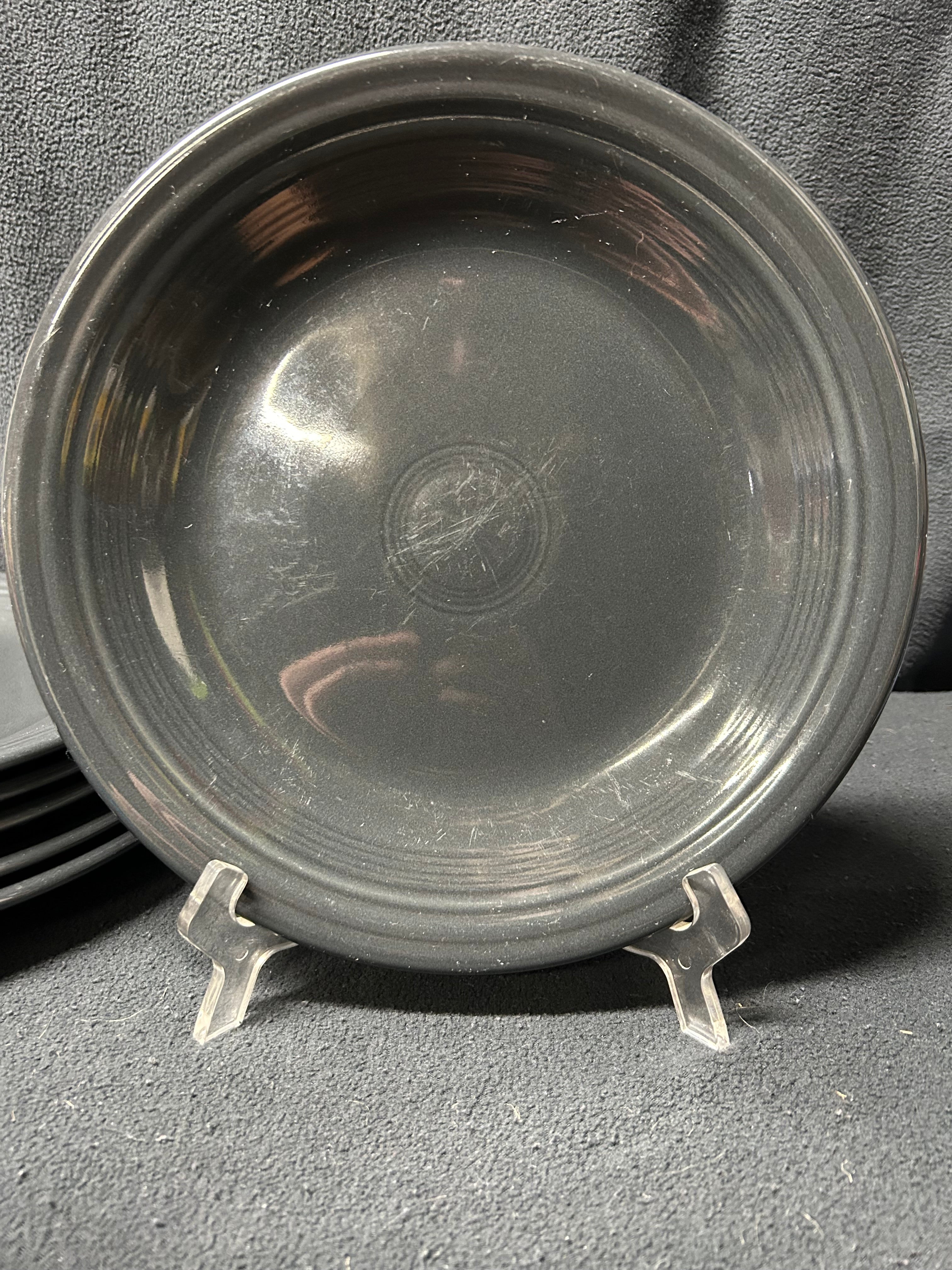 Gray Fiestaware Dinner Plate