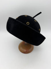 1960’s Frank Olive Black velvet women’s hat