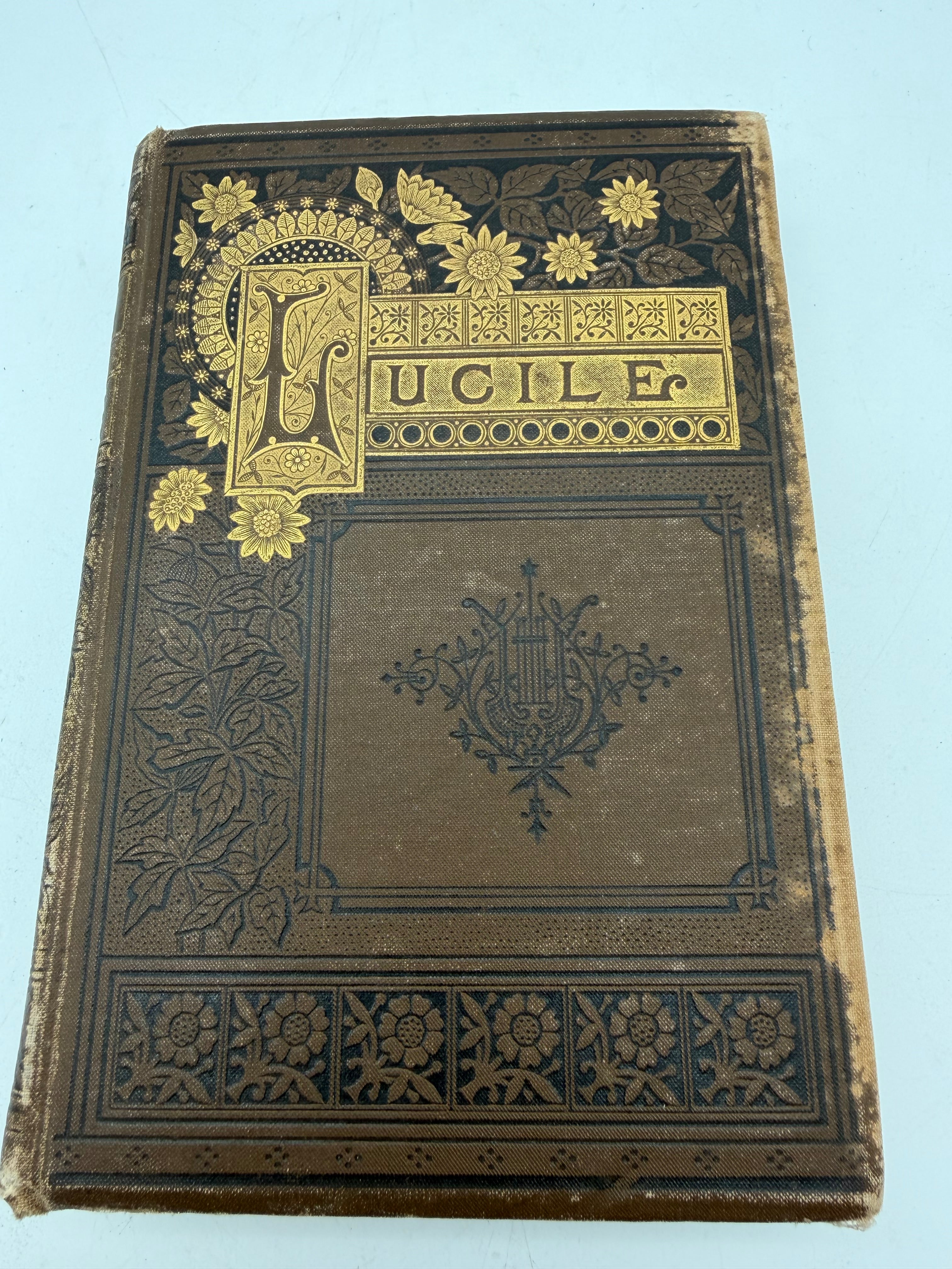 7” Antique LUCILE by Owen Meredith T.Y. Crowell  Gilt Hardcover c.1880s