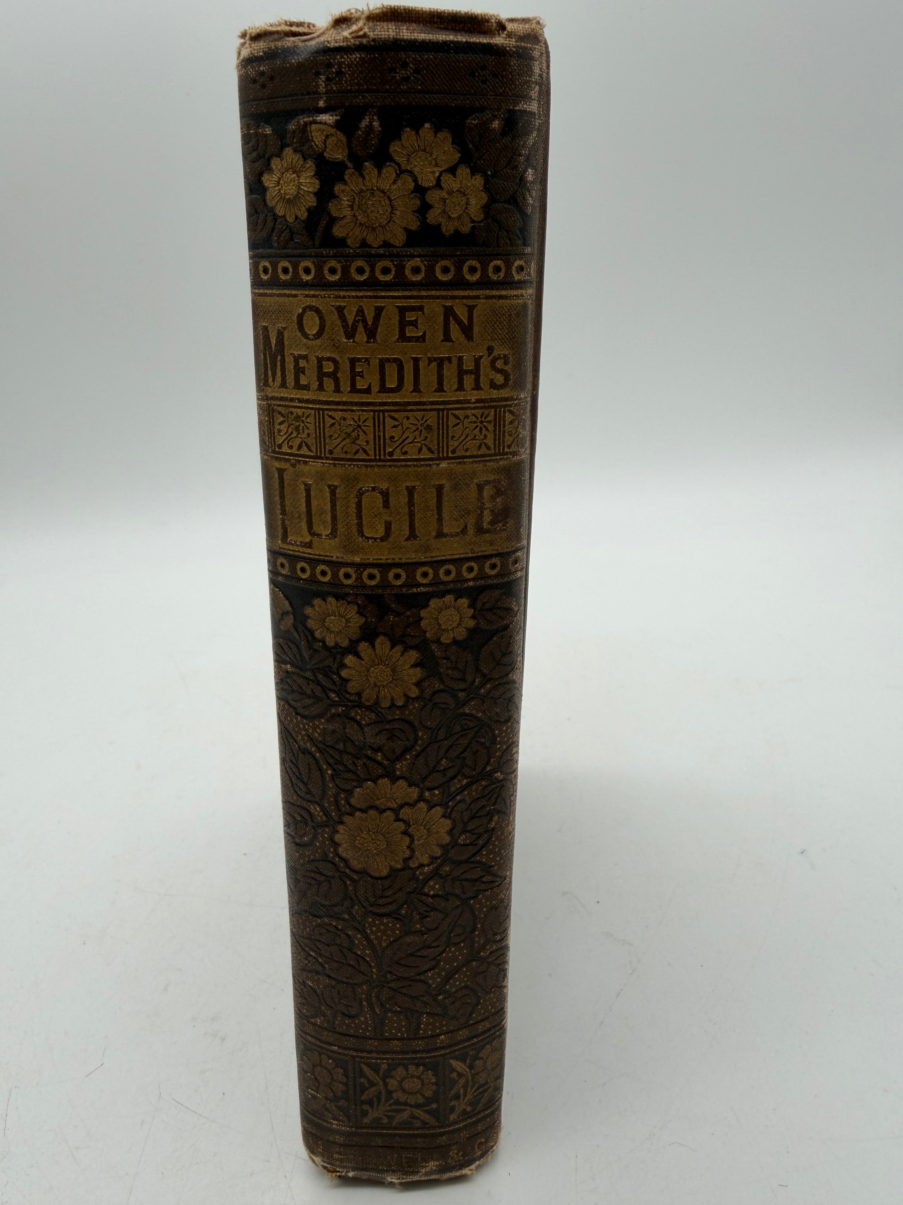 7” Antique LUCILE by Owen Meredith T.Y. Crowell  Gilt Hardcover c.1880s