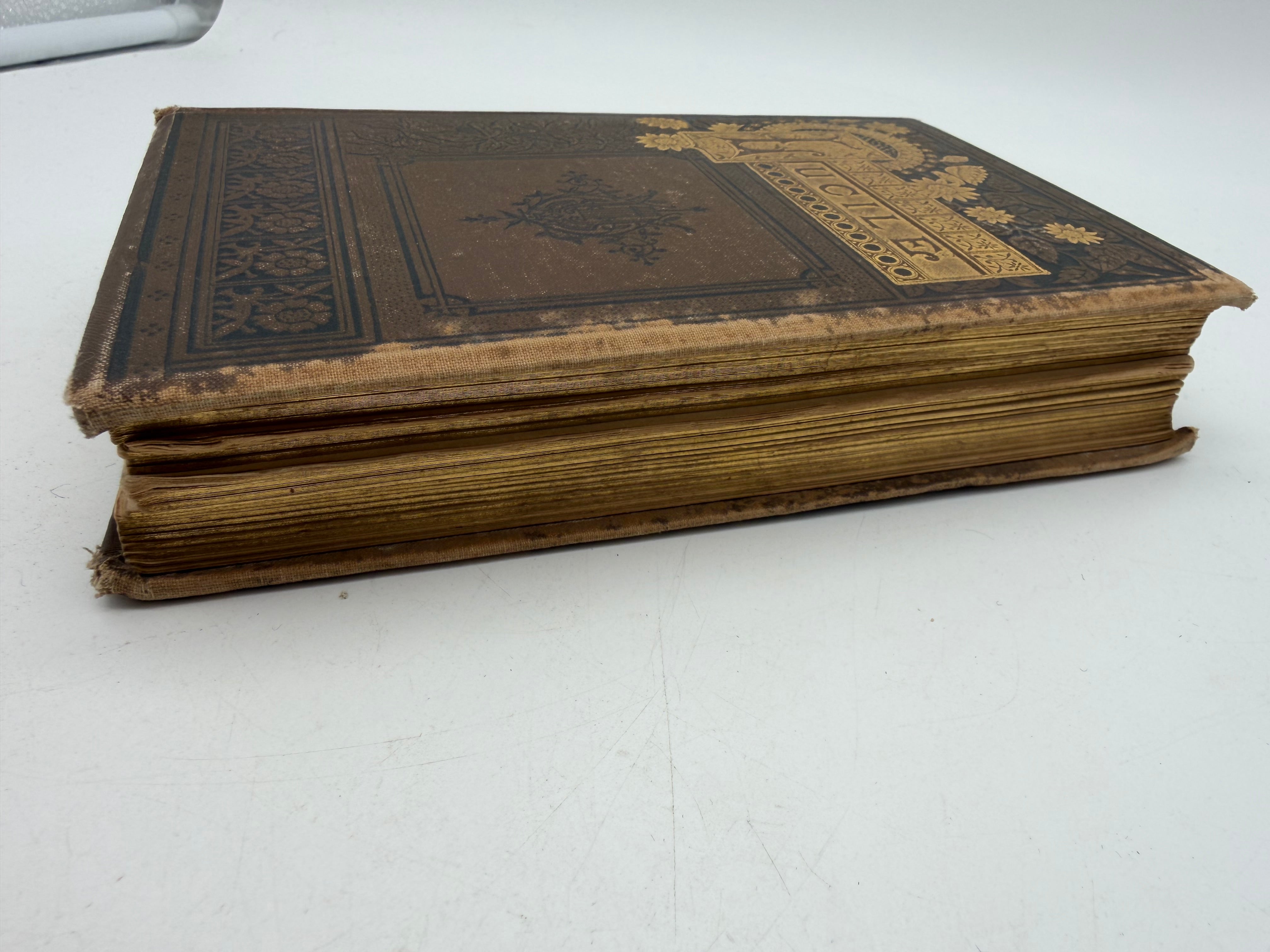 7” Antique LUCILE by Owen Meredith T.Y. Crowell  Gilt Hardcover c.1880s