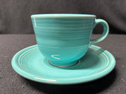 Turquoise Teacup and Saucer Set