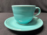 Turquoise Teacup and Saucer Set