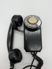 Vintage Monophone Automatic Electric Rotary Wall Telephone Black Chicago Pre1940