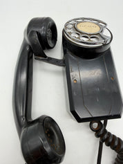 Vintage Monophone Automatic Electric Rotary Wall Telephone Black Chicago Pre1940