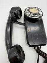 Vintage Monophone Automatic Electric Rotary Wall Telephone Black Chicago Pre1940