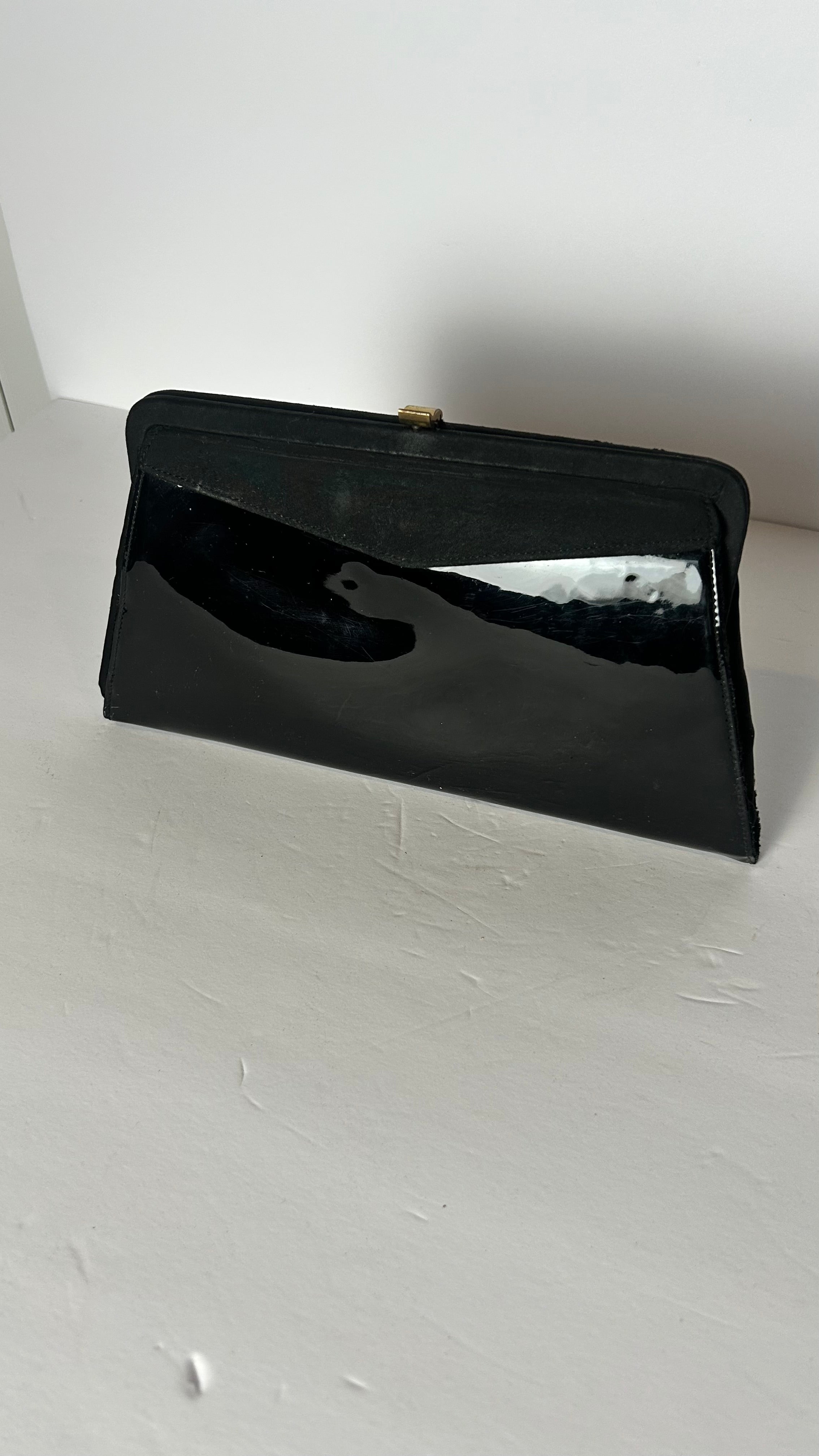 Evening clutch with gold clasp