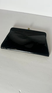 Evening clutch with gold clasp