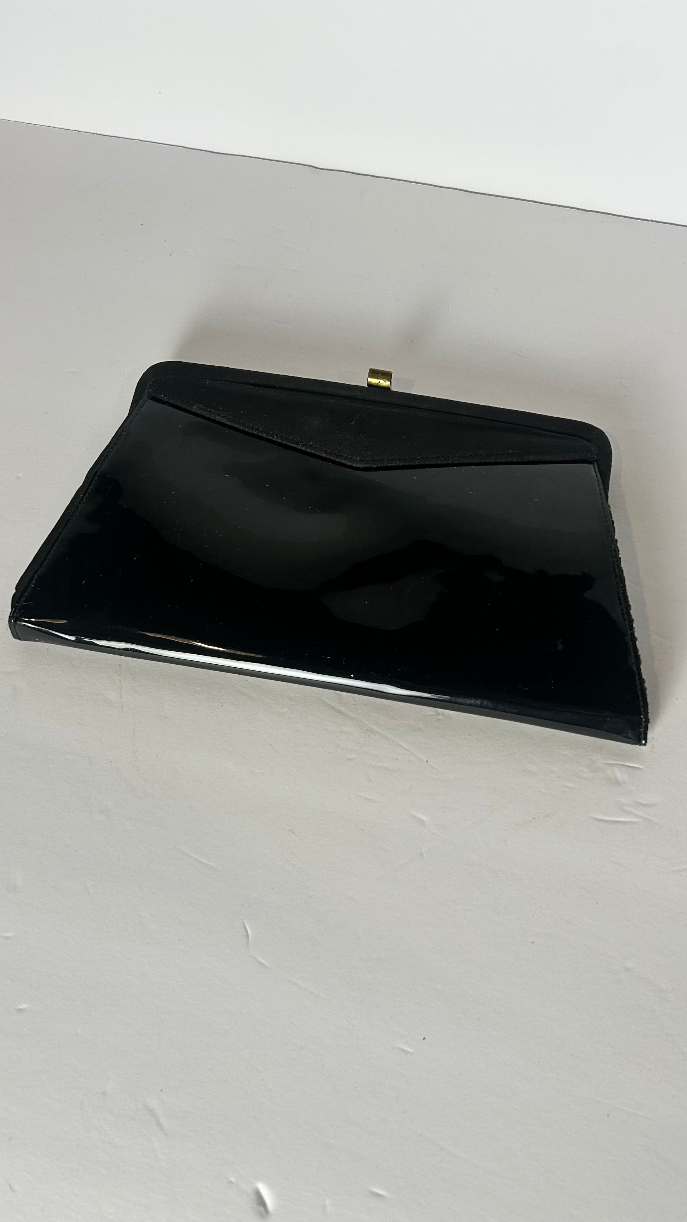 Evening clutch with gold clasp