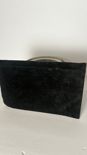 Shirl Miller Ltd USA Clutch Black Suede 70s 80s