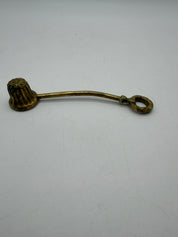 6” brass candle snuffer flower motif