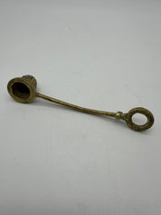 6” brass candle snuffer flower motif